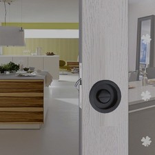 Serrure de porte de poche plate noire poignée coulissante non verrouillable pou