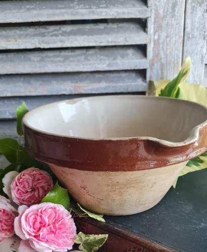Ancien saladier bol creme - ancien,