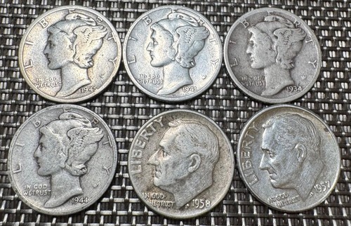 Lot pièces one dime - de,