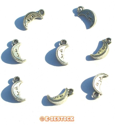 Breloques demi lune - demi, 8