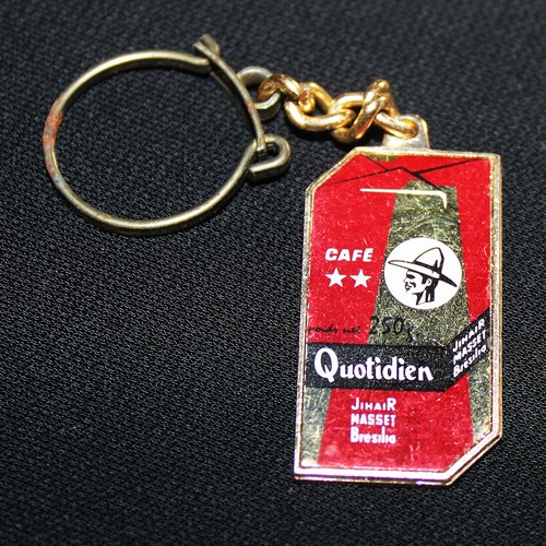 Porte clés publicitaire café