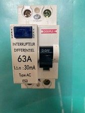 Interrupteur différentiel 63A type AC 30mA Bornes alignées Debflex 707491