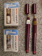 2 Rotring Isograph F neufs + 2