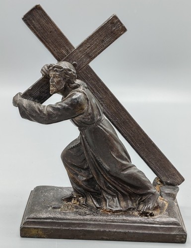 Sculpture métal jésus - métal,