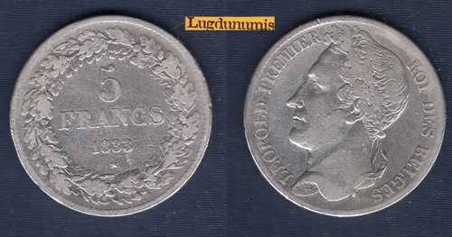 Belgique francs 1833 tb - belgique, 5