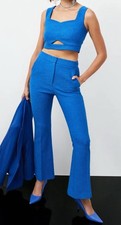 Ensemble Karen Millen Pantalon & Crop Top Taille EU36 /UK 8 /US 4 Excellent Etat