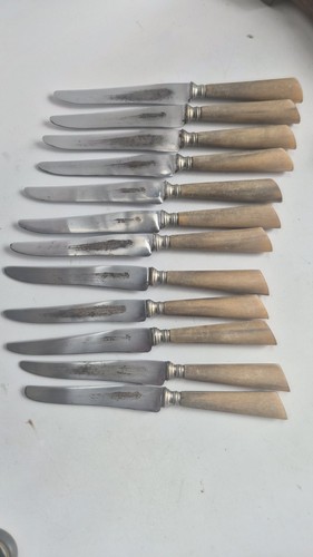 Lot couteaux anciens manche - lot,