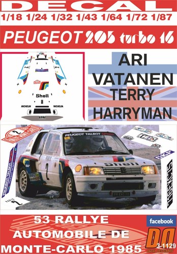 Decal peugeot 205 turbo - peugeot,