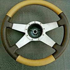 ancien volant automobile marque Motolita en aluminium