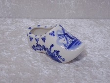 Céramique Design Chaussure Hollandekor Moulin à Vent Vintage Bleu Blanc 14,5 CM