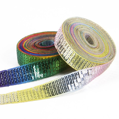 Ruban galon sequin paillette - ruban,
