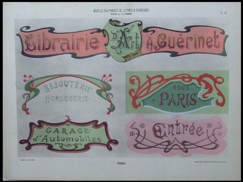 Enseignes art nouveau - -,