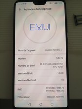 TELEPHONE PORTABLE HUAWEI P20 PRO 128GB ETAT NEUF