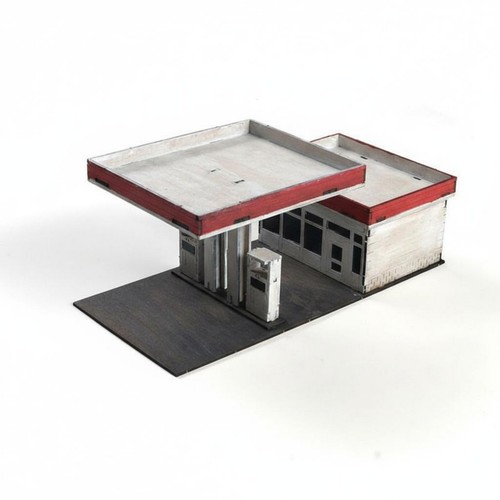 Maquette station service en - maquette,