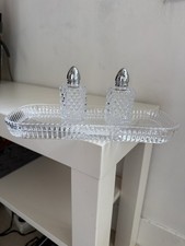 Ensemble Poivrière Salière Cristal Ancien 
