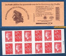 Carnet - 1515 Type Les soixante de la Marianne de Cheffer N° 3744b 4109 NEUF