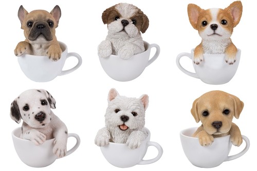 Teacup puppy dog collectible - dog,