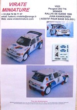 V025 PEUGEOT 205 TURBO 16 EVO 2 WINNER RALLYE SUEDE 1986 JUHA KANKKUNEN VIRATE 