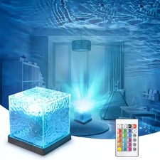 Lampe cube effet vagues d'eau