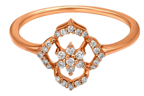 Bague sertie cluster diamant - cluster,