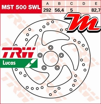 Disque frein trw - de, av.