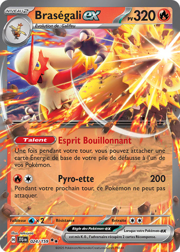 Carte pokémon braségali - carte, braségali-ex