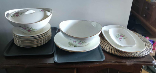 Gien decor pompadour lot de - pompadour,