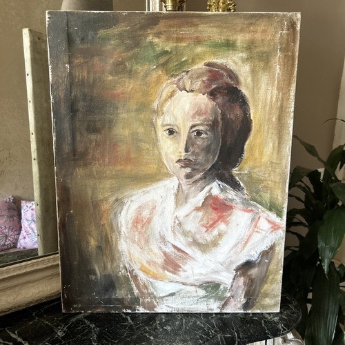 Tableau ancien huile sur toile - tableau,