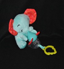 Peluche doudou éléphant bleu