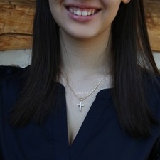 Délicat Croix ~ Avec Cristal Swarovski Jesus Lord Religieux Collier Bijoux