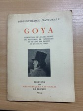 *RARE* 1935 "EXPOSITION GOYA" EXPOSITION ART LIVRE PAPIER FRANÇAIS BROCHÉ (P3)