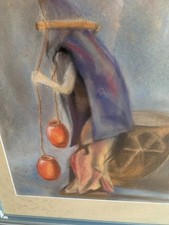 Tableau orientaliste porteuse - tableau,