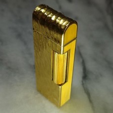 Ancien briquet à gaz Dunhill Rolla archtop laqué jaune état de fonctionnement