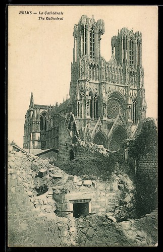 Cpa reims cathédrale - cathédrale,