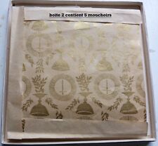 5 ANCIENS MOUCHOIRS DE CALICE LINGE D'AUTEL MESSE PRÊTRE BRODERIE RELIGION