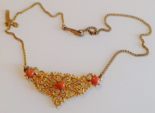 Collier vintage couleur - collier,