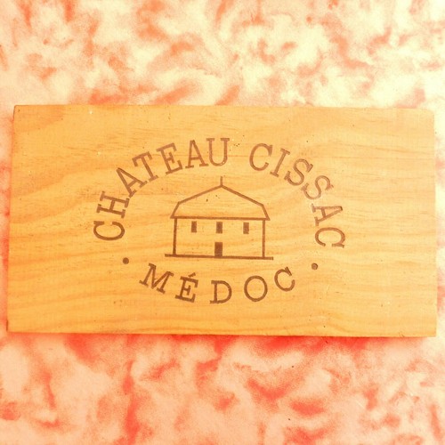 Plaque bois caisse - caisse, vin