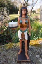 EG0286  PROMO  FIGURINE STATUETTE 30 cm   FEMME EGYPTIENNE CLEOPATRE    BOUGEOIR