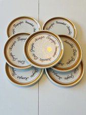 Lot de 7 assiettes à fromage Boch la Louvière Fermette Inaltérable