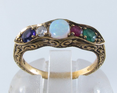 Bague art déco jaune - bague, 9k