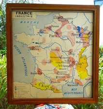 ancienne carte géographie Rossignol  france agriculture élevage industrie a