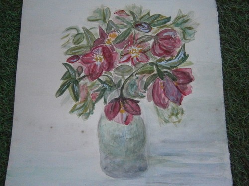 Peinture aquarelle sur papier - sur,