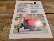 prospectus catalogue brochure massey ferguson presse a balle 5