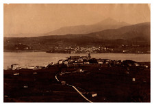 Espagne, Fuenterrabía, y Hendaya desde el camino de Guadalupe Vintage albumen pr