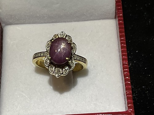 Bague rubis étoilé birman - bague,