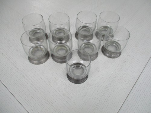 Verres pied etain - verres,