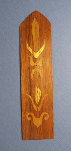 Marque page marqueterie bois