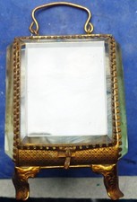 PORTE-MONTRE NAPOLÉON III Laiton doré verres biseautés