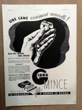 GIBBS lames de rasoir mince - véritable fil à couper - Publicité de 1934 - 1728
