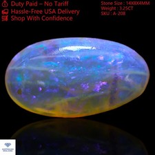 Cabochon de créateur ovale pierre précieuse opale de feu naturelle...